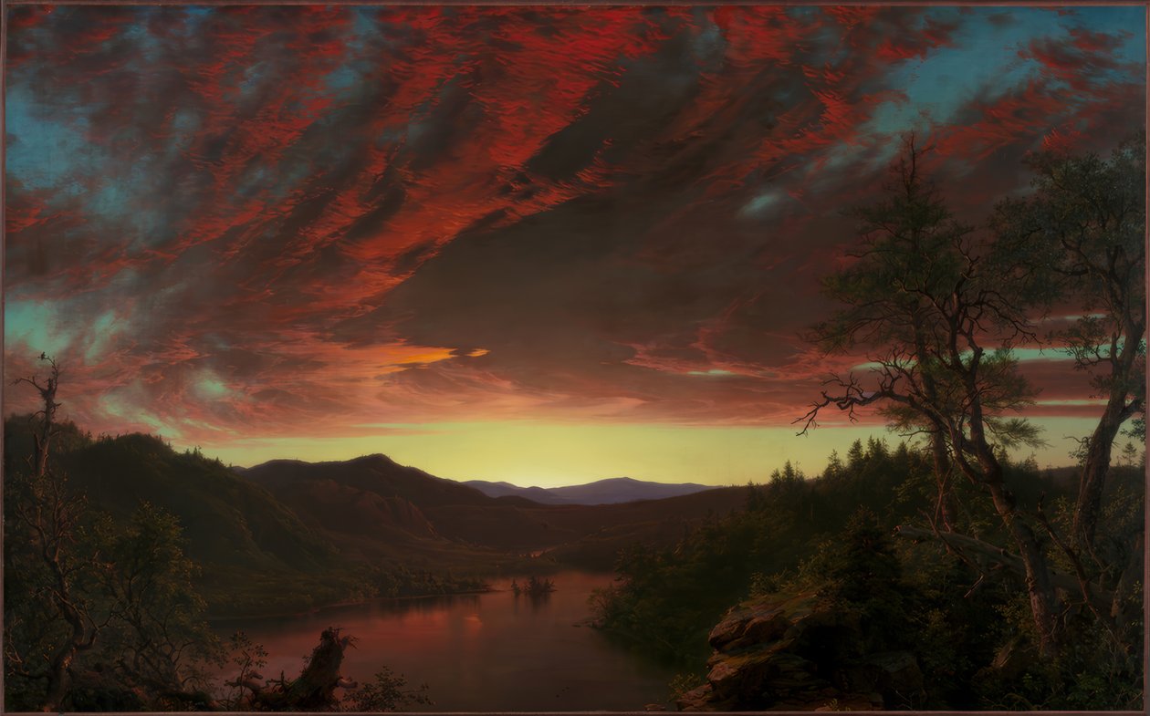 Alkonyat a vadonban alkotó: Frederic Edwin Church