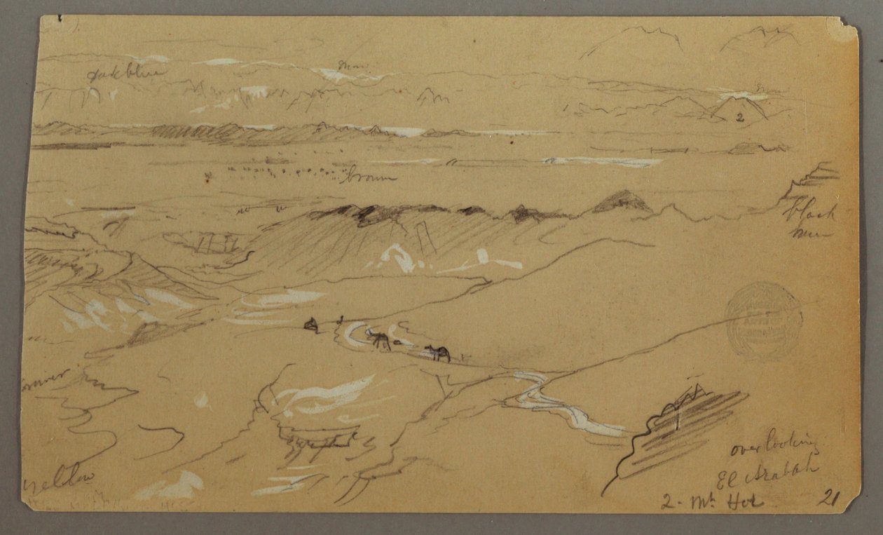 Kilátás Wady el-Arabah-ra alkotó: Frederic Edwin Church