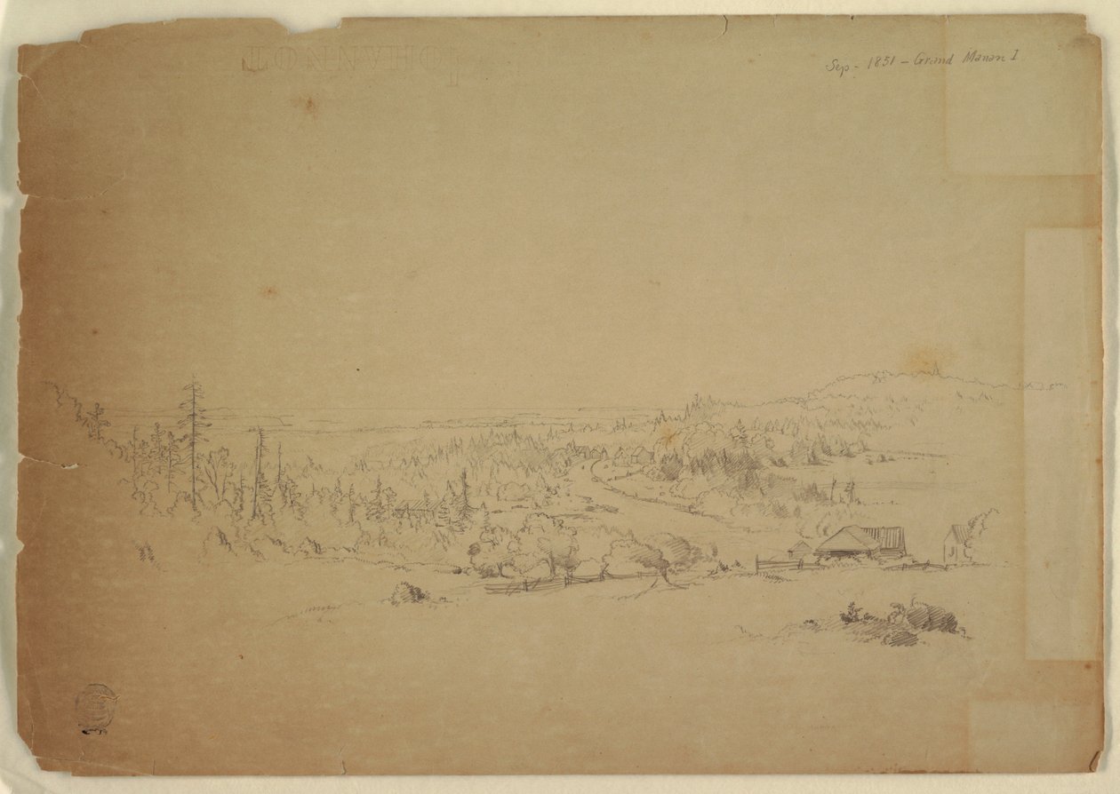 Kilátás a kanadai Grand Manan-szigetről a tengerre alkotó: Frederic Edwin Church