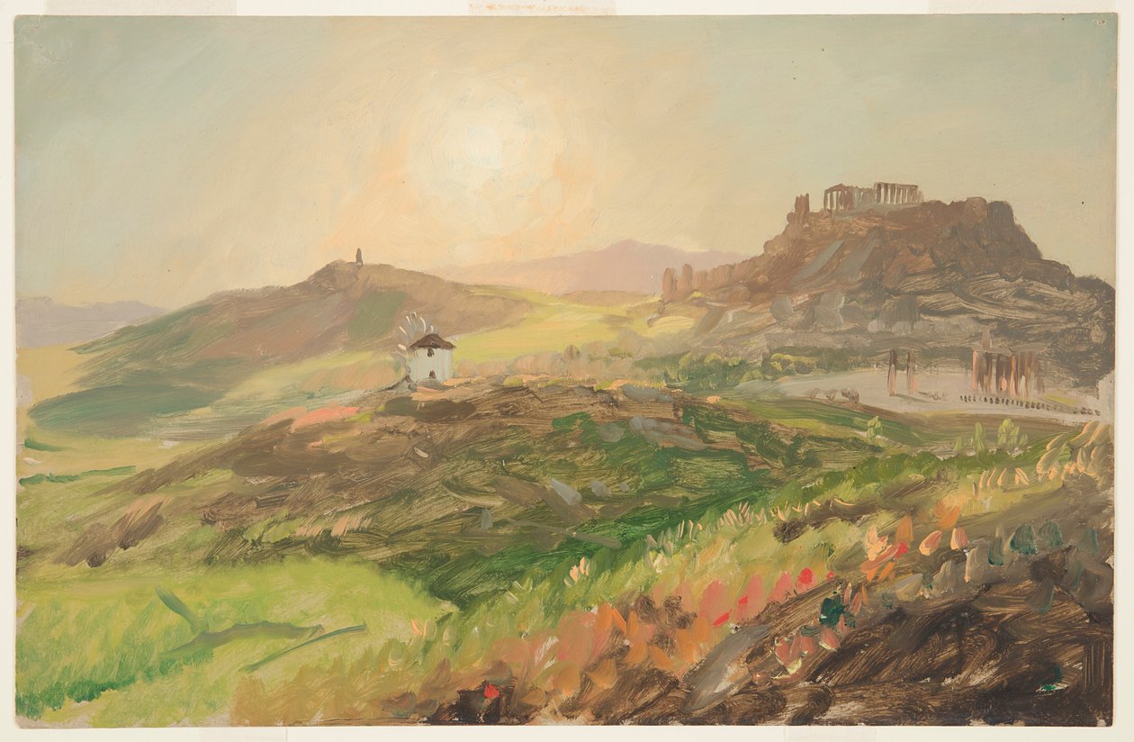 Kilátás az Akropoliszra, Athén alkotó: Frederic Edwin Church