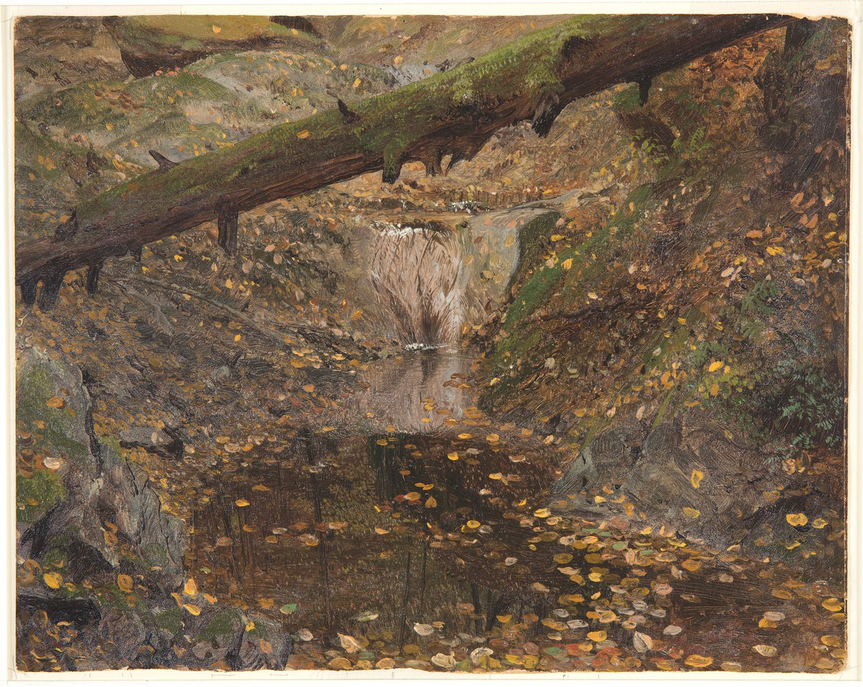 Woodland Stream, esetleg Mt. Desert, Maine alkotó: Frederic Edwin Church