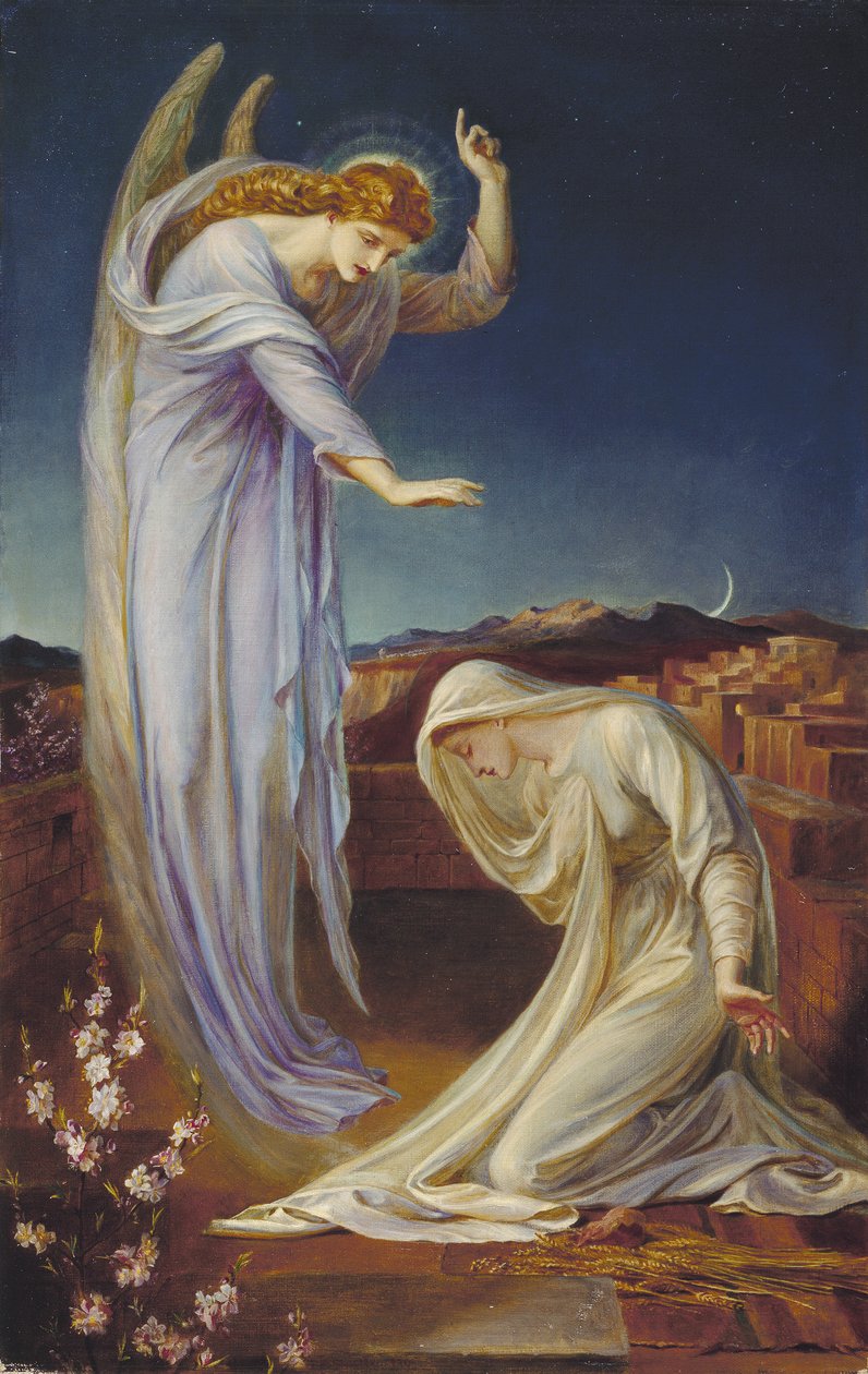 Az Angyali üdvözlet alkotó: Frederic James Shields