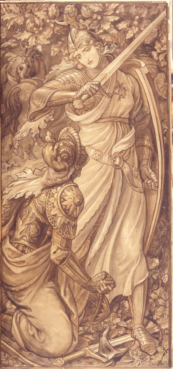 The Victor (watercolor & lead white heightening on paper) alkotó: Frederic James Shields