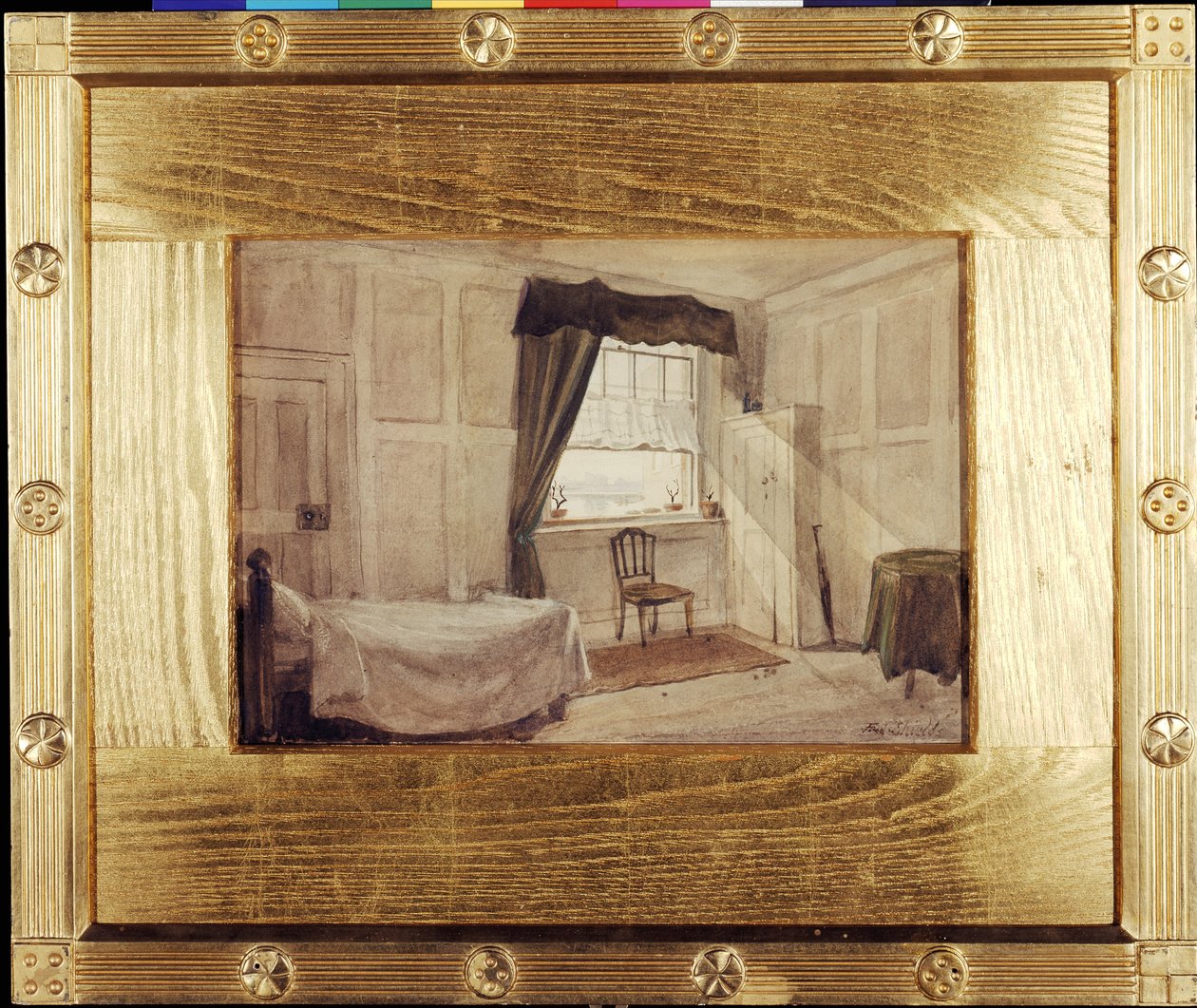 William Blake dolgozószobája és halálszobája, c1880 (akvarell, papír) alkotó: Frederic James Shields