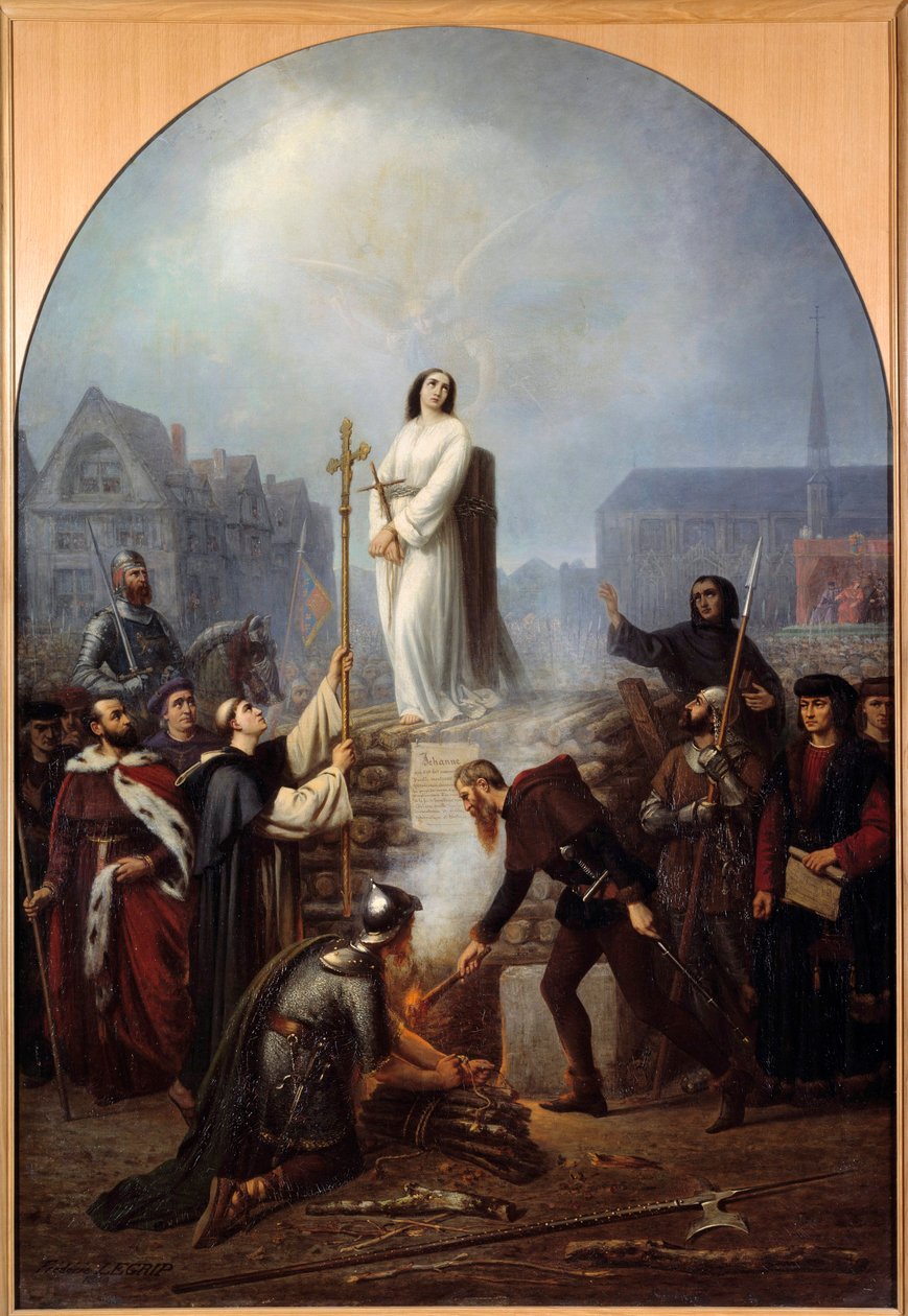 Százéves háború: „” Joan of Arc (1412-1431) gyötrelme, május 30. alkotó: Frederic Legrip