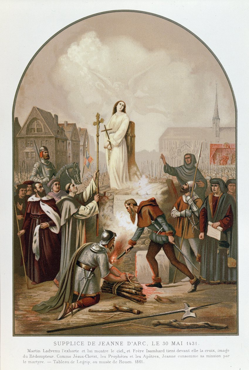 Jeanne of Arc a máglyán, 1431. május 30., 1861 alkotó: Frederic Legrip