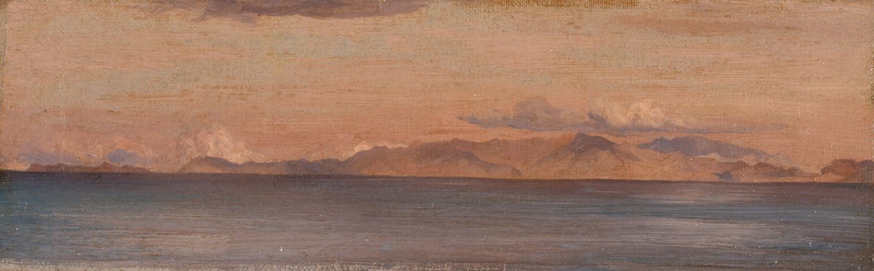 "Távoli kilátás a hegyekre az Égei-tengeren", 1867 alkotó: Frederic Leighton