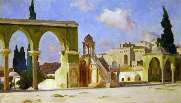 El Haram, Jeruzsálem (olaj a panelen) alkotó: Frederic Leighton
