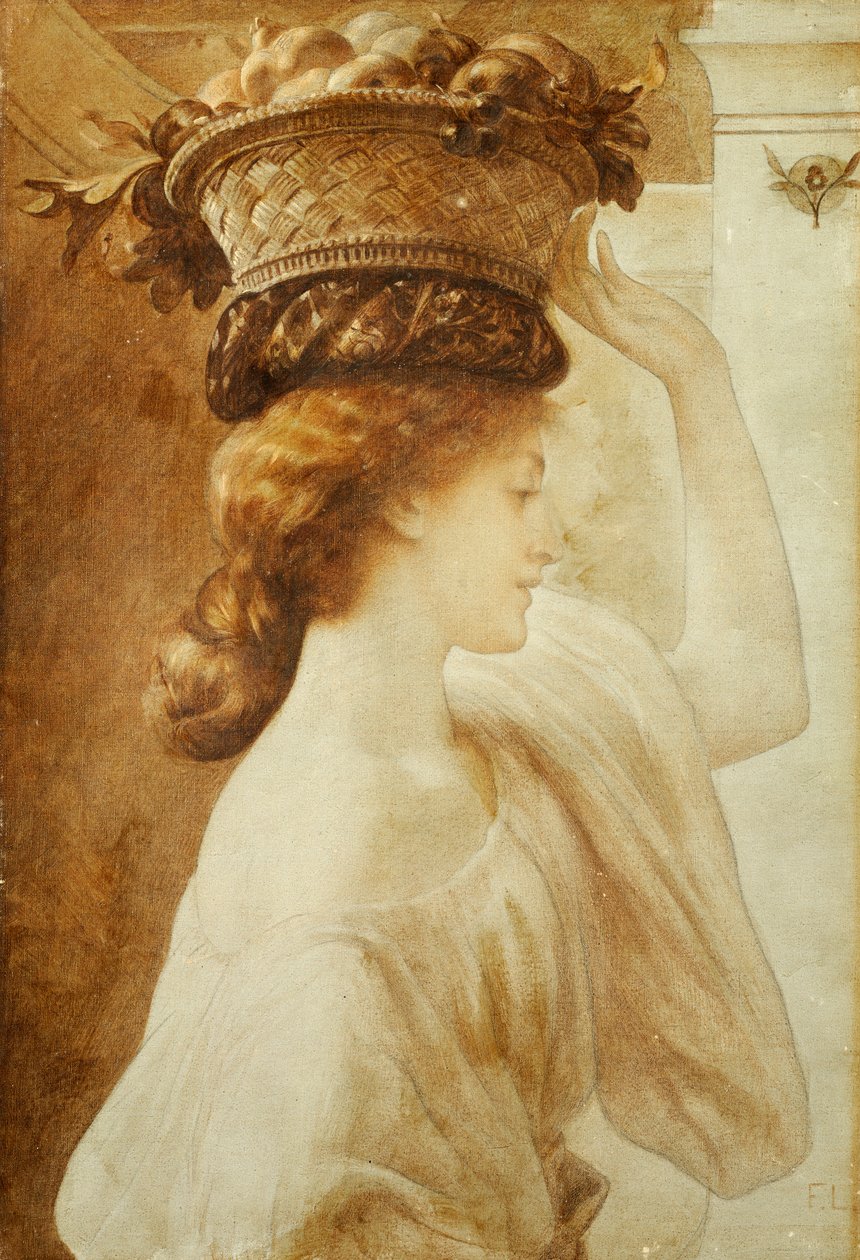 Eucharis: Egy lány gyümölcskosárral alkotó: Frederic Leighton