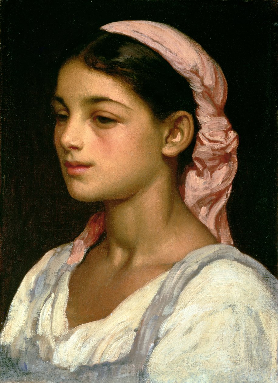 Egy olasz lány feje alkotó: Frederic Leighton