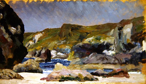 Kynance Cove (olaj a panelen) alkotó: Frederic Leighton