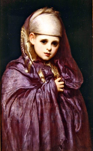 Kis Fatima (olaj, papír) alkotó: Frederic Leighton