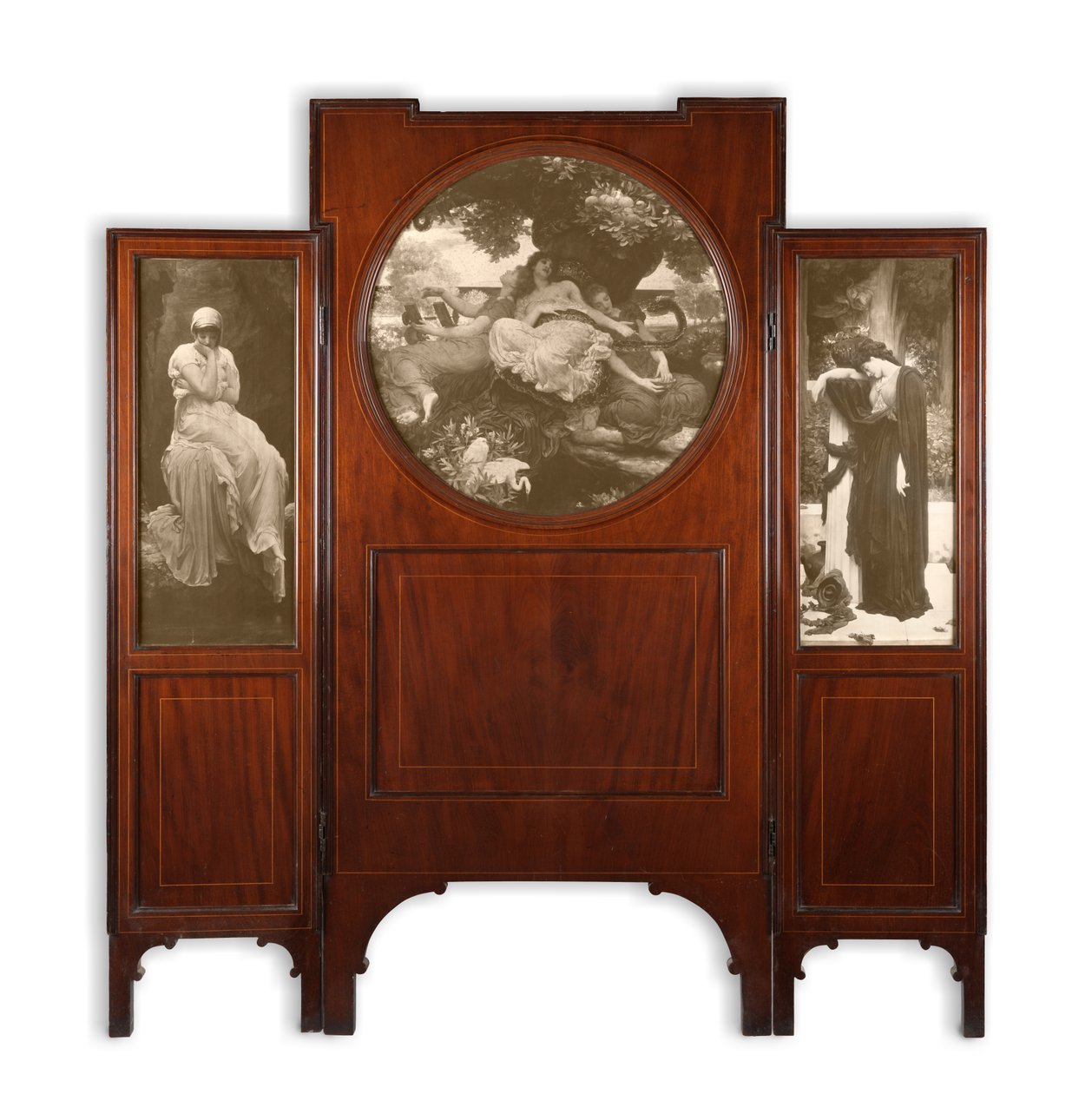 Háromszoros mahagóni szita nyomtatási betétekkel (mahagóni háromszoros szitakészlet) alkotó: Frederic Leighton