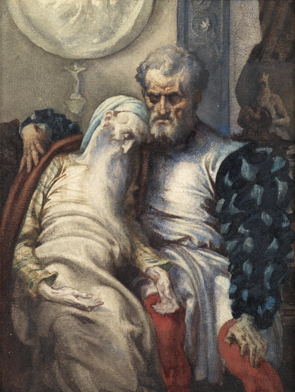 Michael Angelo haldokló szolgáját ápolja alkotó: Frederic Leighton