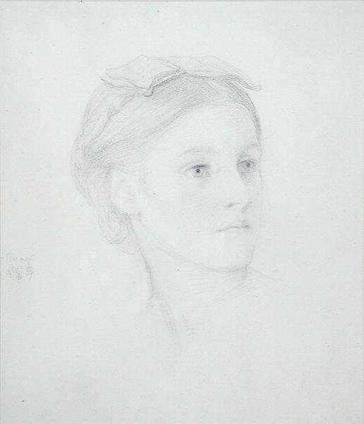 May Sartoris (1845-1925) portréja 1854 (ceruza papíron) alkotó: Frederic Leighton