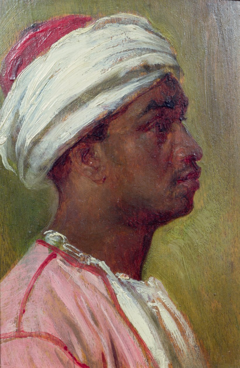 Tanulmány egy núbiai fiatalemberről (panel) alkotó: Frederic Leighton