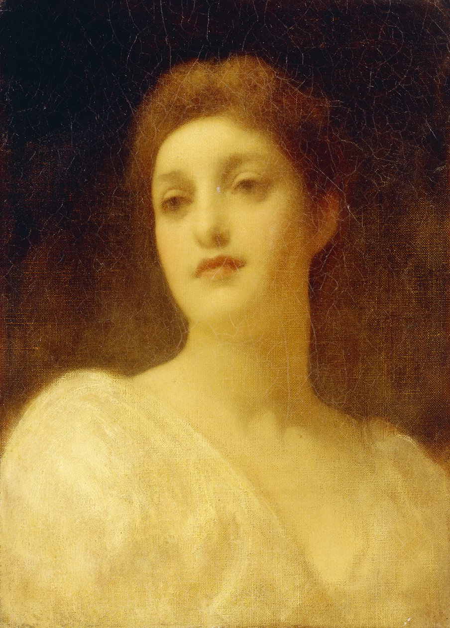 Egy lány feje, alkotó: Frederic Leighton