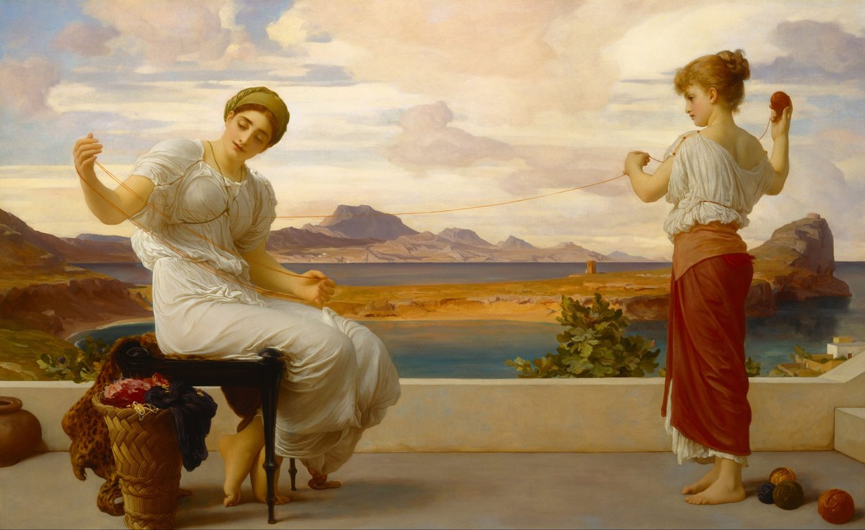A fonal feltekerése alkotó: Frederic Leighton