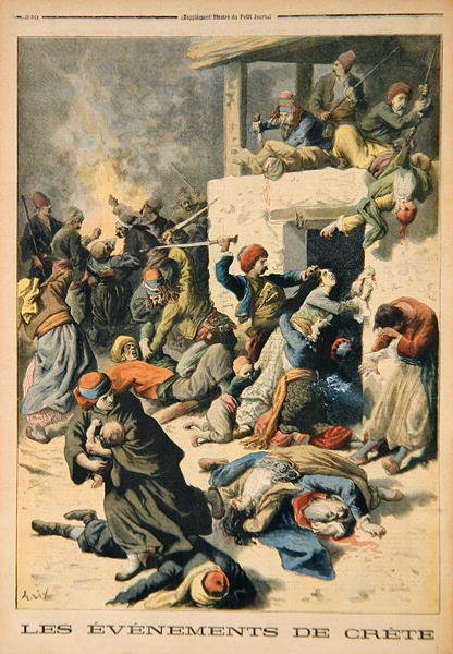 Krétai események, a "Le Petit Journal"-ból, 1896. július 26 alkotó: Frederic Lix