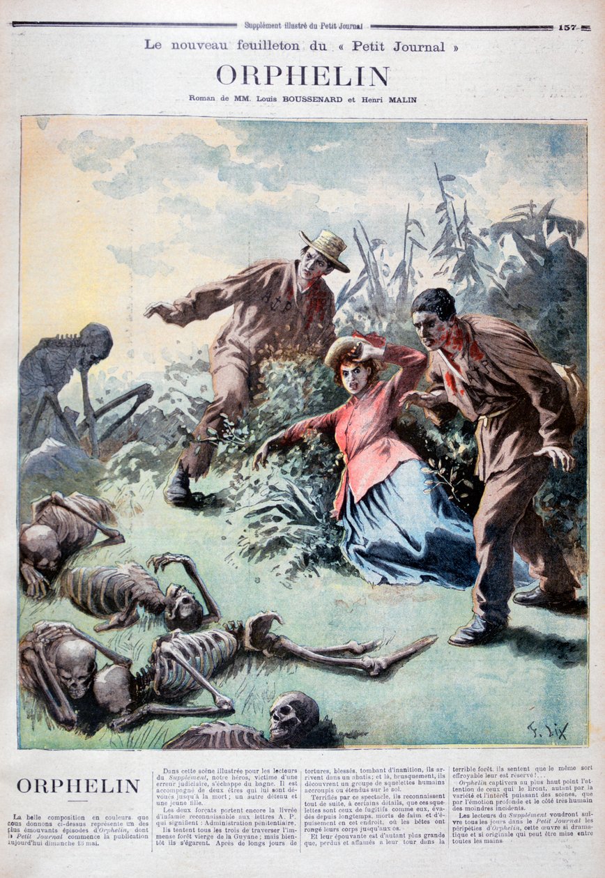Illusztráció Louis Henri Boussenard és Henri Makins Orphelin című könyvéhez, 1894 alkotó: Frederic Lix
