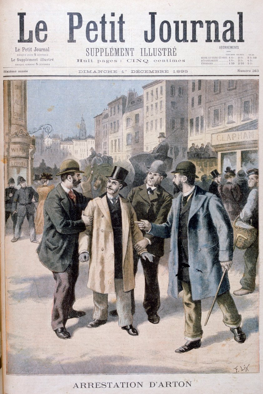 Arton letartóztatása, 1895 alkotó: Frederic Lix