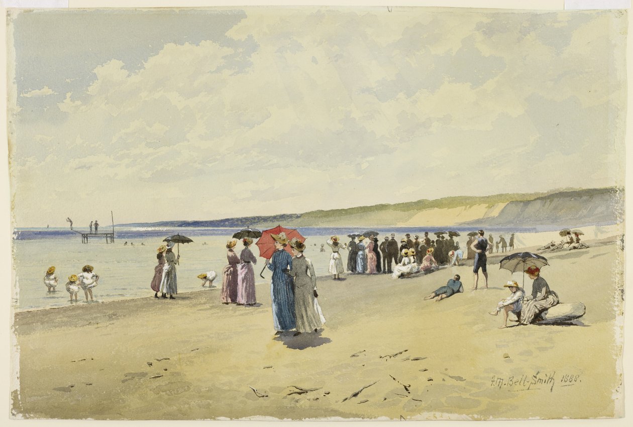 The Beach, 1888 (wc papíron) alkotó: Frederic Marlett Bell Smith