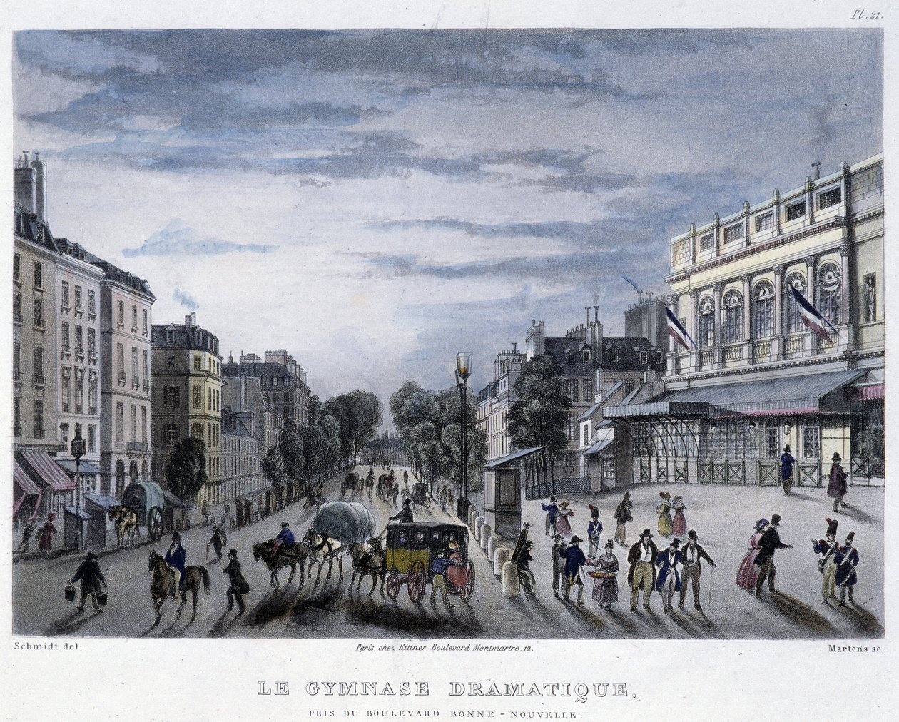 A drámai gimnázium - Martens „”Párizsában 1832-ben”. alkotó: Frederic Martens