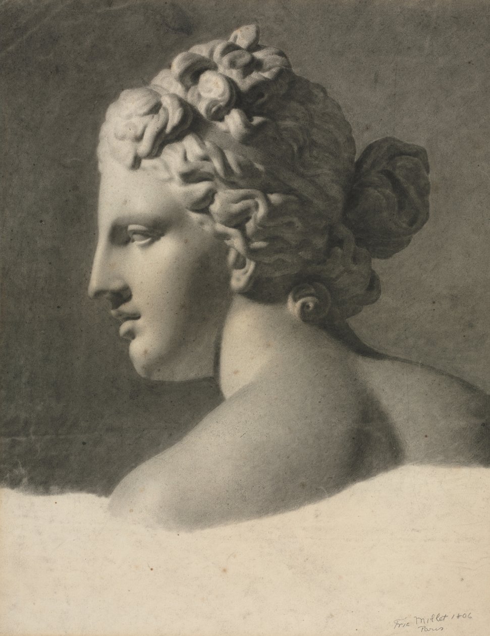 Tanulmány egy gipszöntvényről (a la bosse) alkotó: Frederic Millet