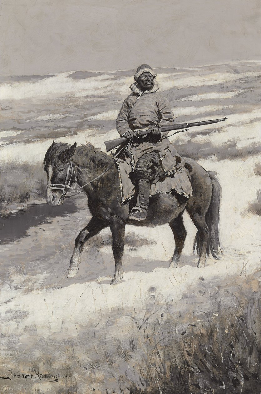 Egy mandzsúriai bandita, 1904 körül alkotó: Frederic Remington