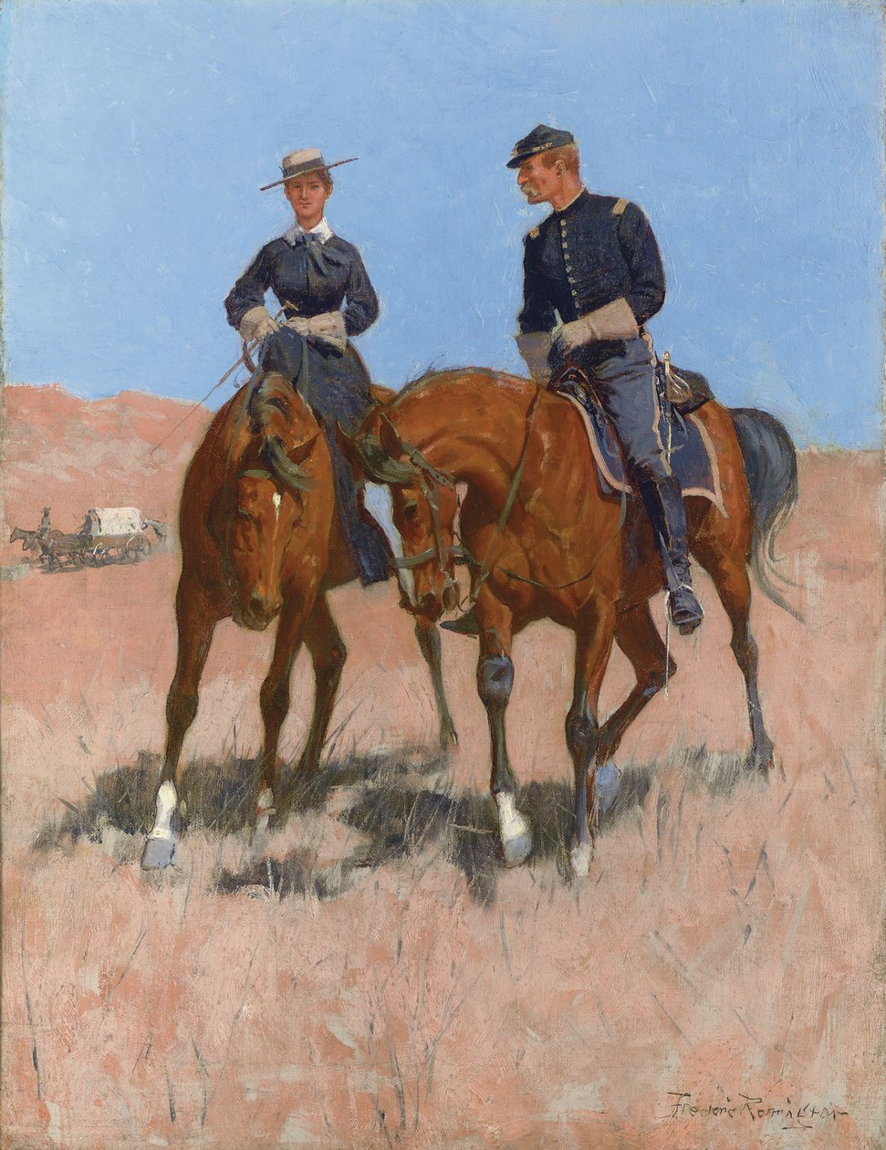 Belle McKeever és Edgar Wheelock hadnagy, 1899 körül alkotó: Frederic Remington