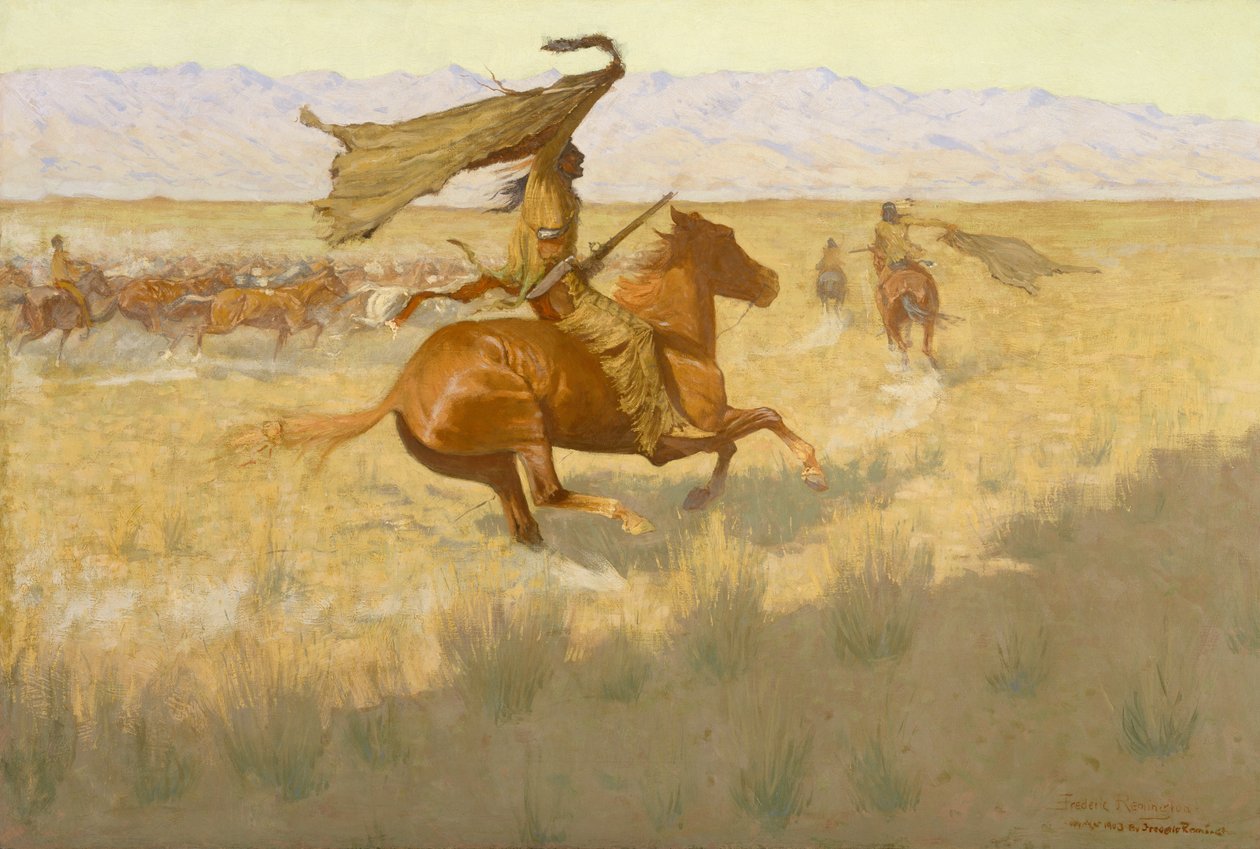 Tulajdonosváltás (The Stampede: Horse Thieves) 1903 alkotó: Frederic Remington
