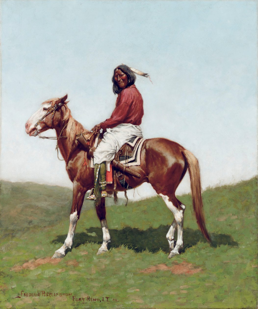 Comanche Brave, Fort Reno, Indiai Terület alkotó: Frederic Remington
