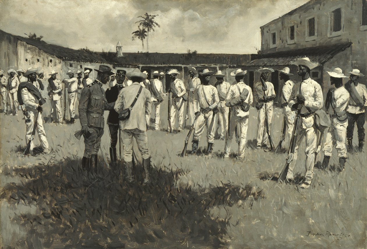 A Gomez hadsereg feloszlatása, 1899 alkotó: Frederic Remington