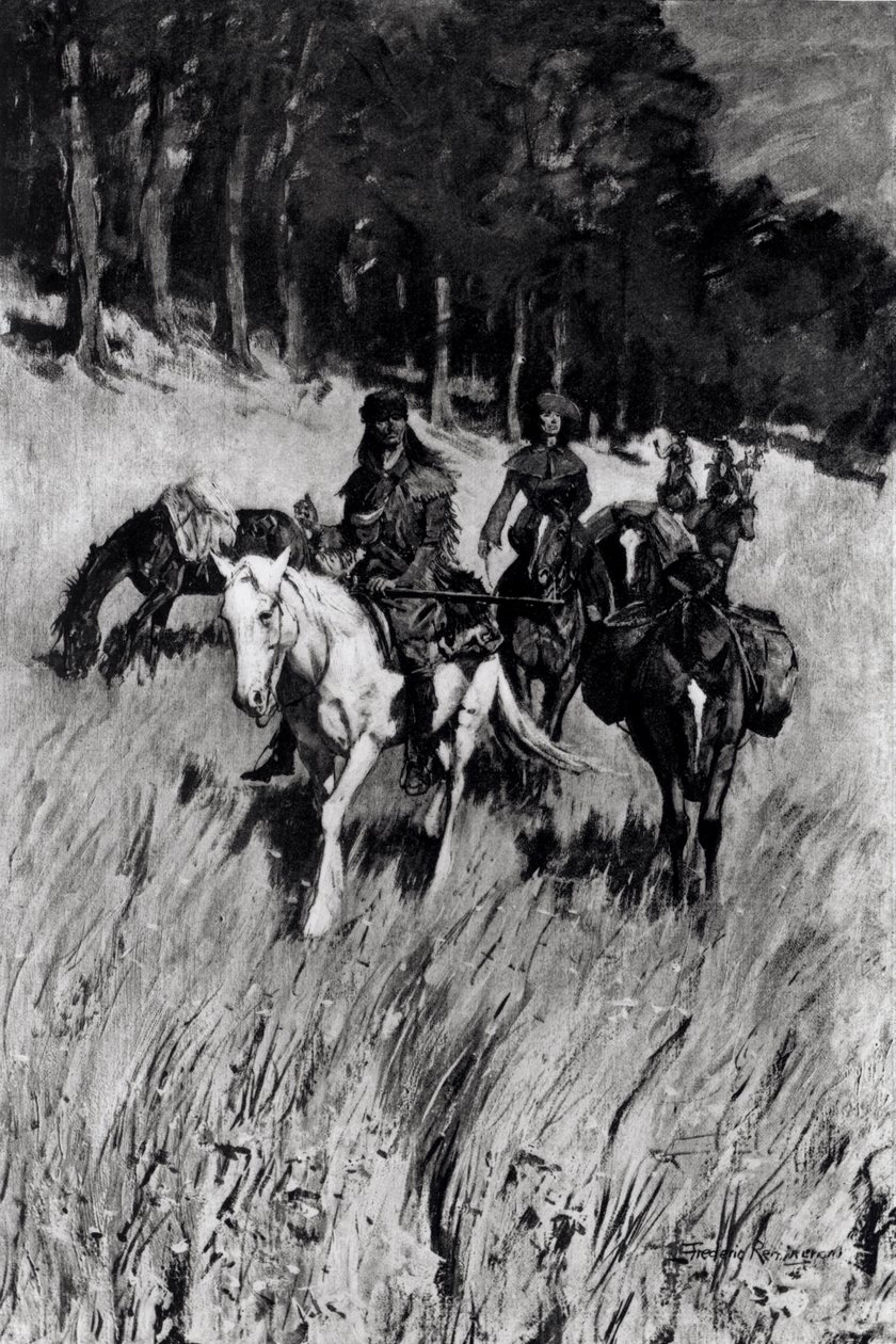 Korai úttörők a Blue Ridge-en, F. H. Wellington metszete, a 