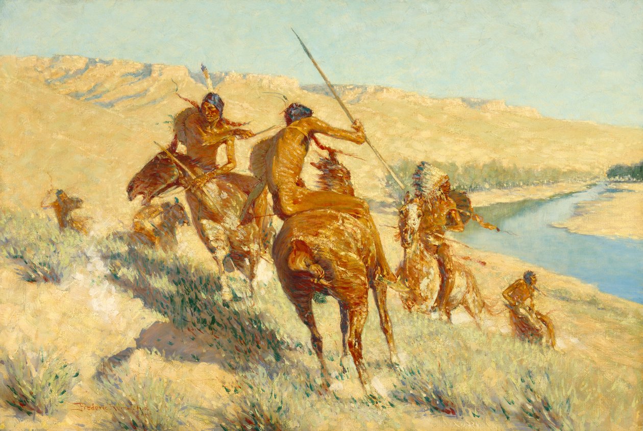 Episode of the Buffalo Gun (The Visitation of the Buffalo Gun: A Buffalo Episode) 1909 alkotó: Frederic Remington