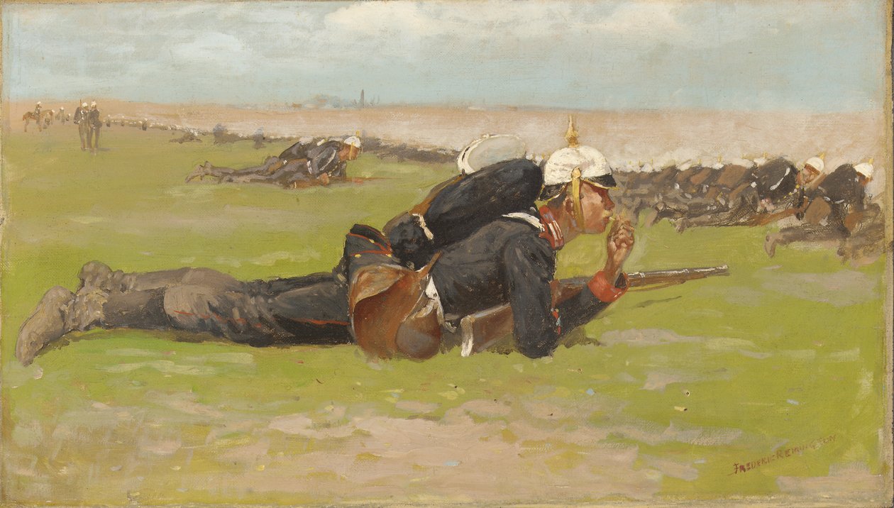 Terepgyakorlat a porosz gyalogság számára alkotó: Frederic Remington