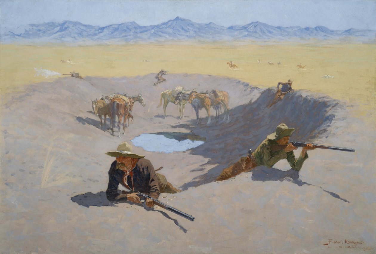 Harc a vízlyukért, 1903 alkotó: Frederic Remington