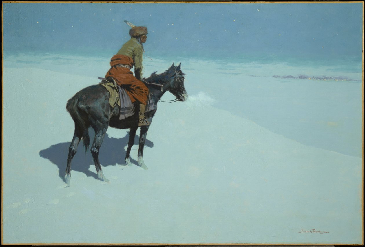 Barátok vagy ellenségek? (A felderítő) alkotó: Frederic Remington
