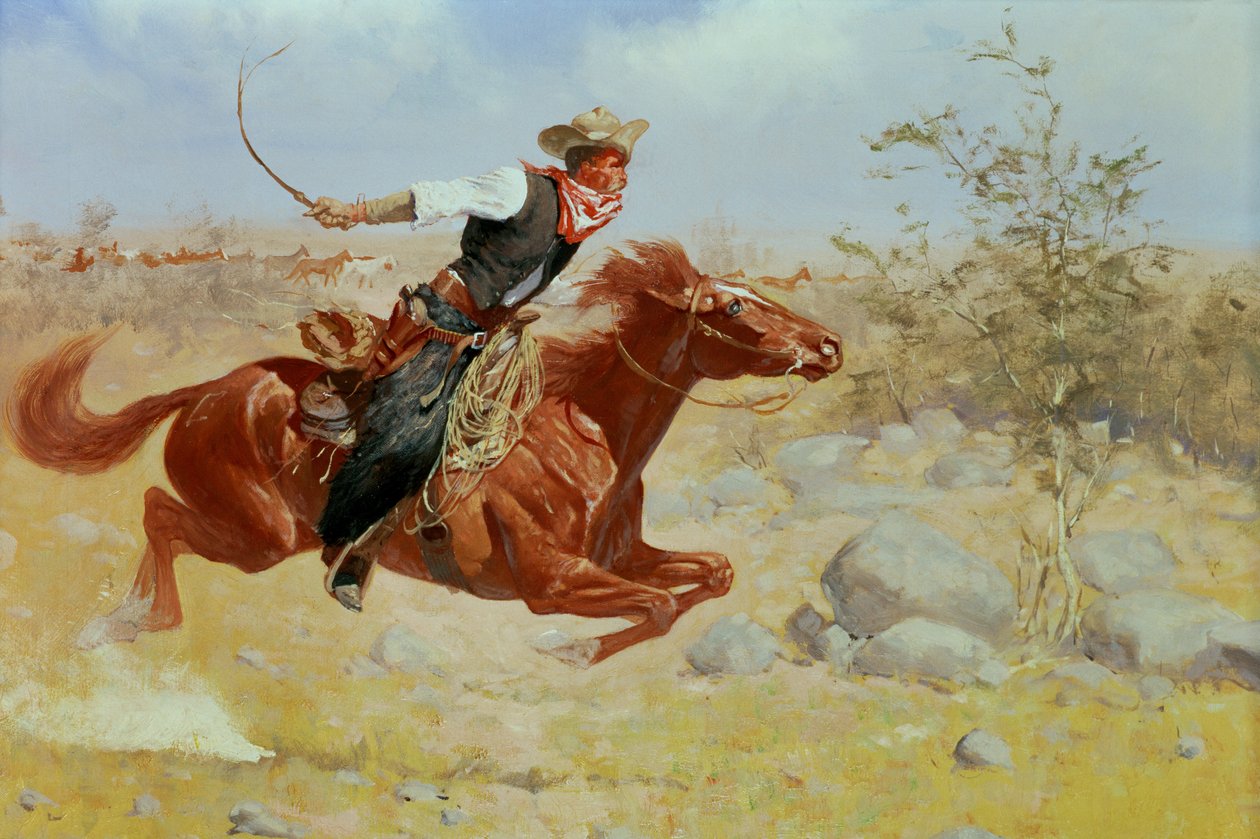 Vágtázó lovas, 1890 körül alkotó: Frederic Remington