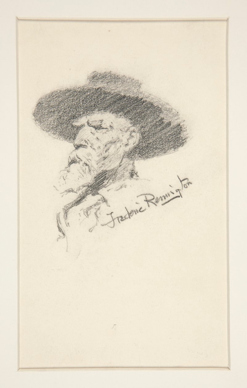 Egy férfi feje alkotó: Frederic Remington
