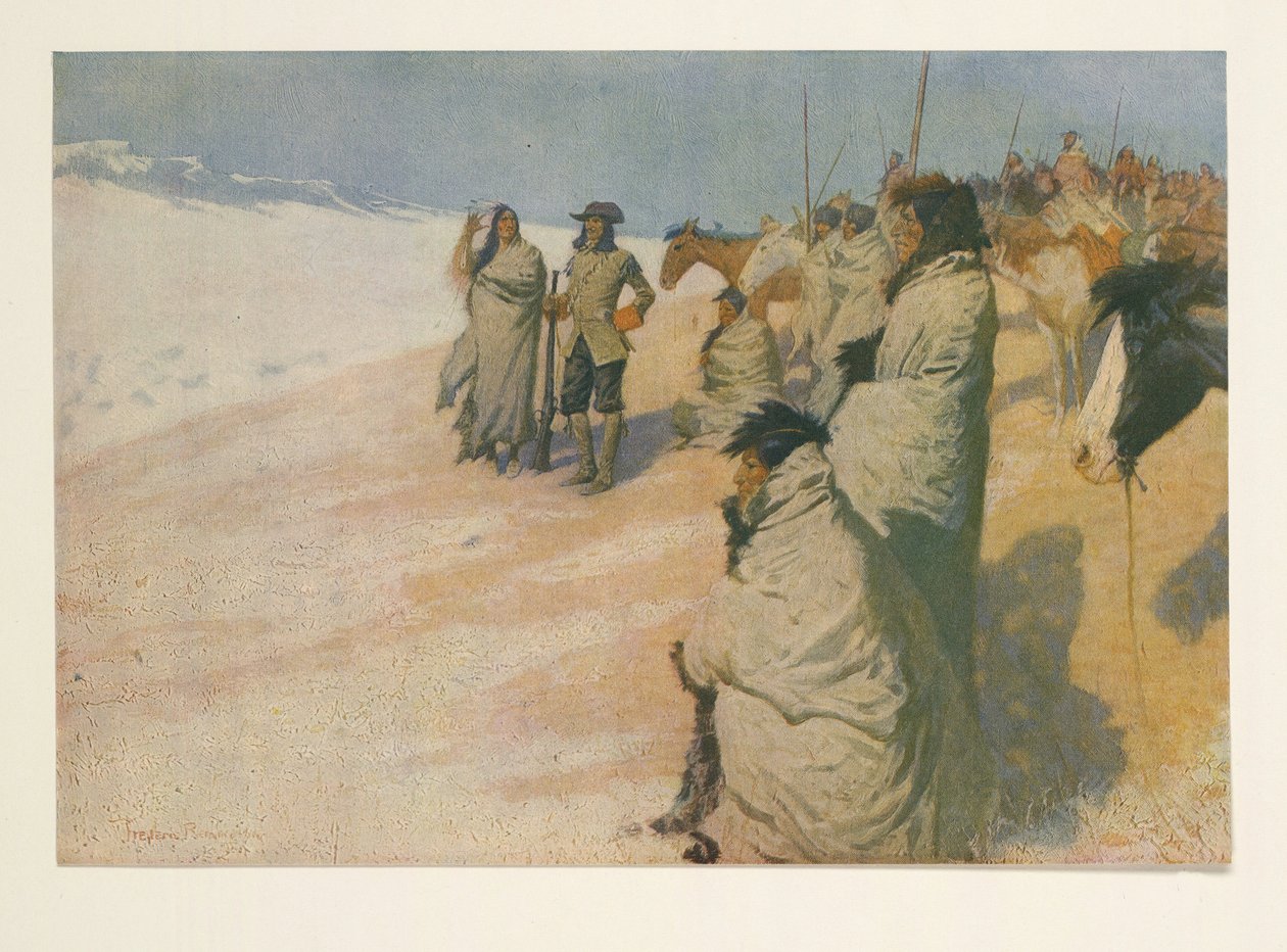 La Verendrye a Colliers Weekly-től, pub. 1906 alkotó: Frederic Remington