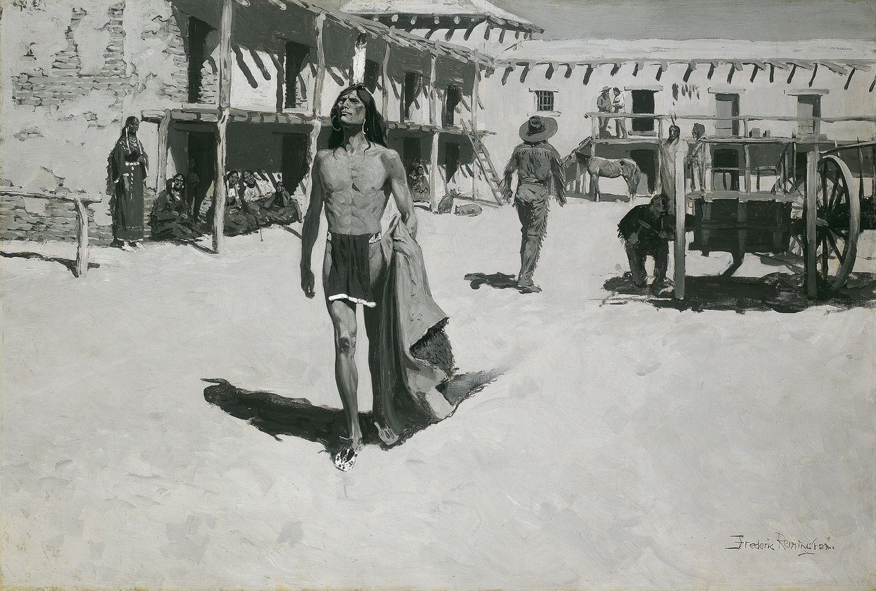 Csak vidám pillantások követték a denevért alkotó: Frederic Remington