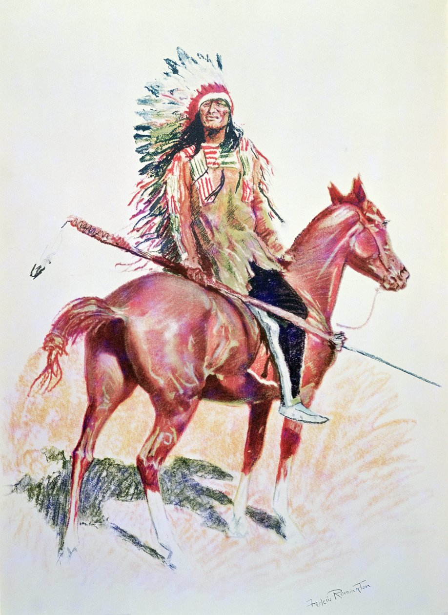 Sioux Chief (színes litó) alkotó: Frederic Remington