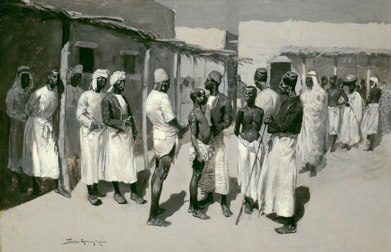 Rabszolgapiac alkotó: Frederic Remington
