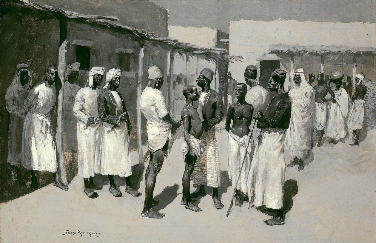Rabszolgapiac alkotó: Frederic Remington