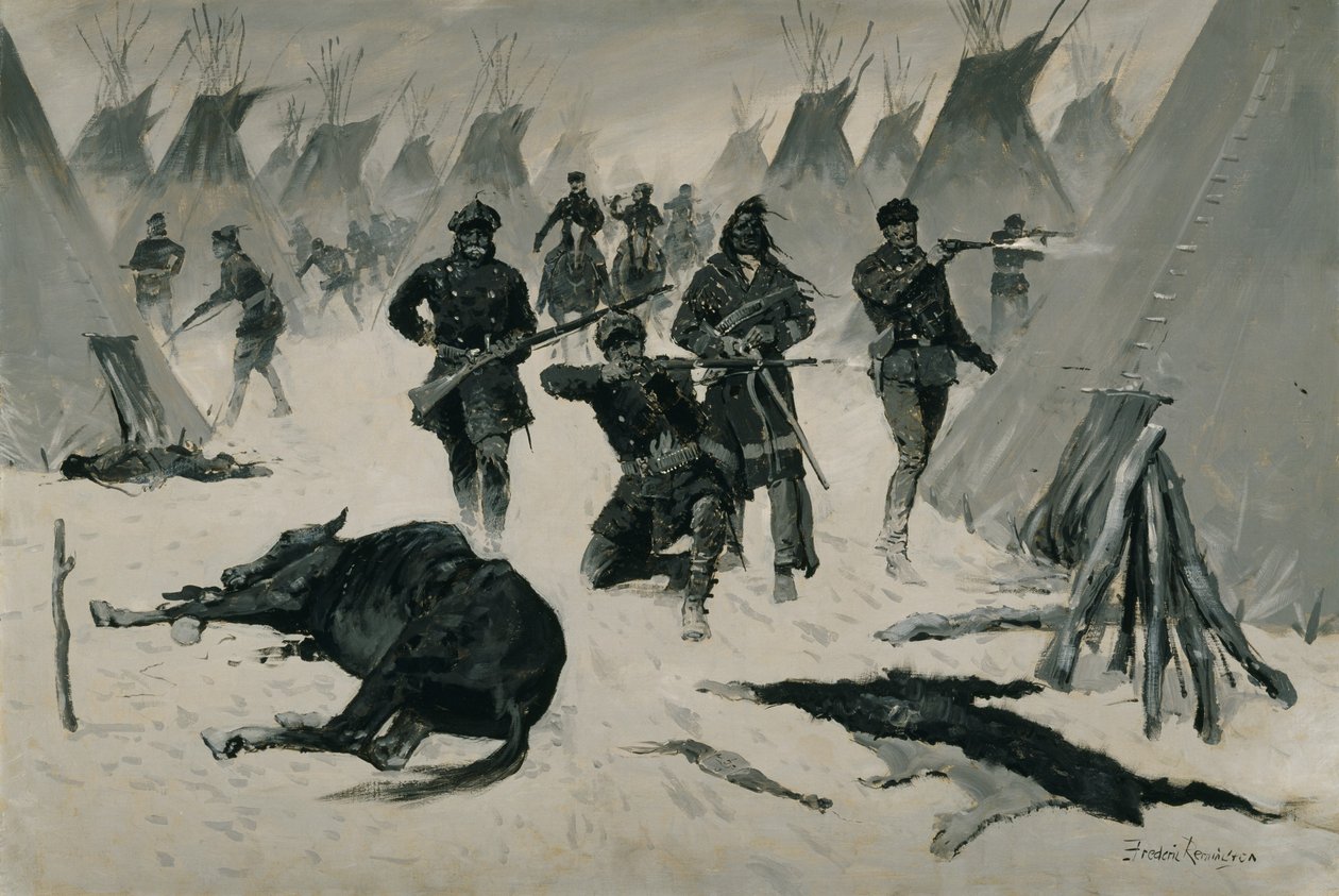 Őrült Ló veresége alkotó: Frederic Remington