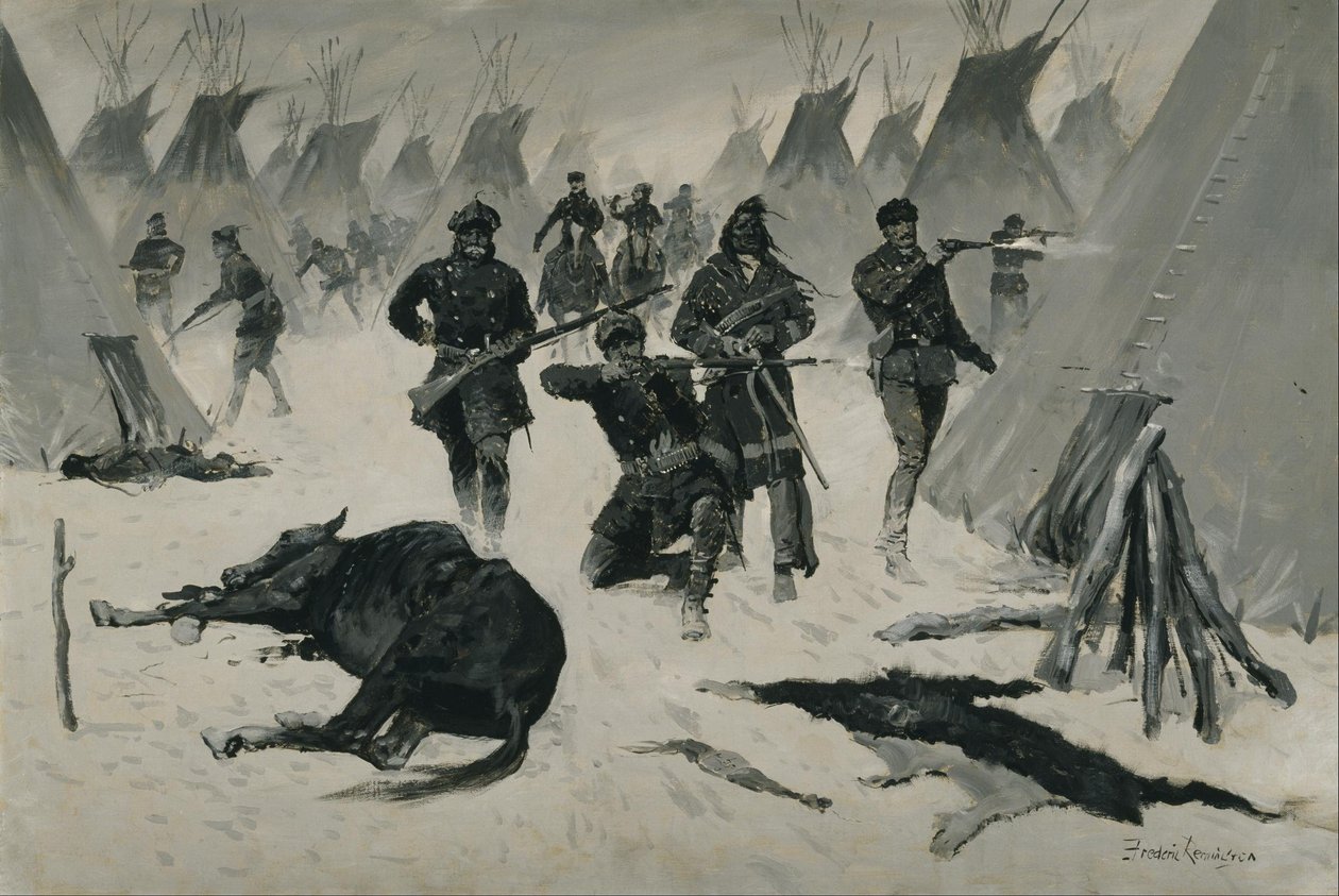Őrült Ló veresége alkotó: Frederic Remington