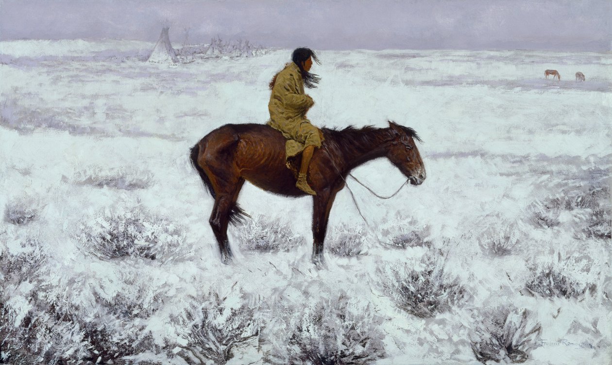 The Herd Boy, 1905 körül (olaj, vászon) alkotó: Frederic Remington