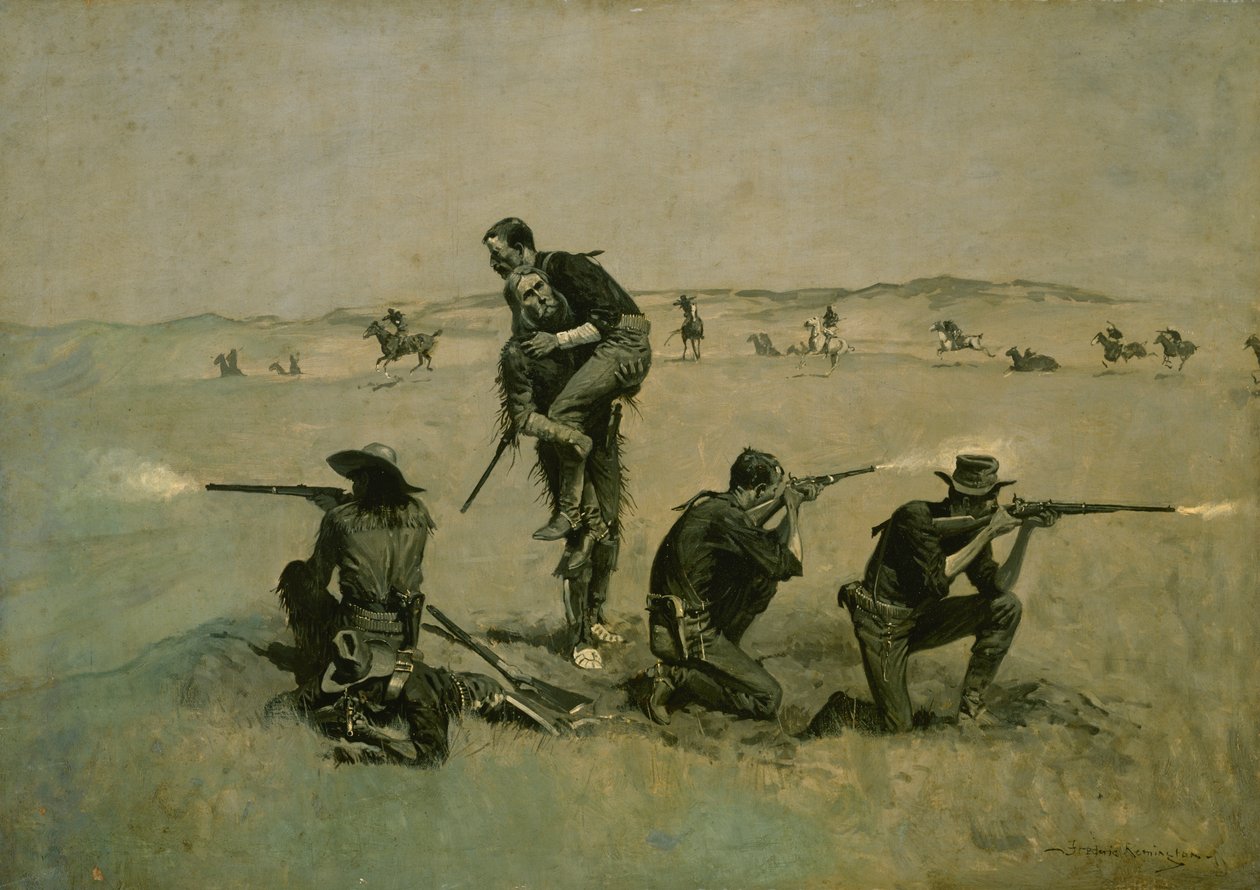The Last Stand (Twenty55 to One) 1896 körül alkotó: Frederic Remington