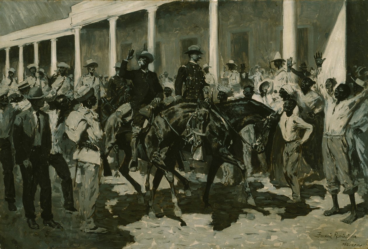 Gomez visszatérése Havannába alkotó: Frederic Remington